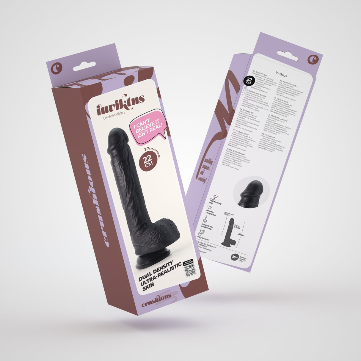 Dildo Inviktus 8 aus Flüssigsilikon Schwarz