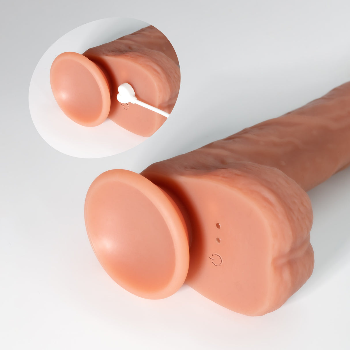 Vibrator Inviktus Vibe 8,5 aus Flüssigsilikon Hautfarbe