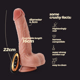 Vibrator Inviktus Vibe 8,5 aus Flüssigsilikon Hautfarbe