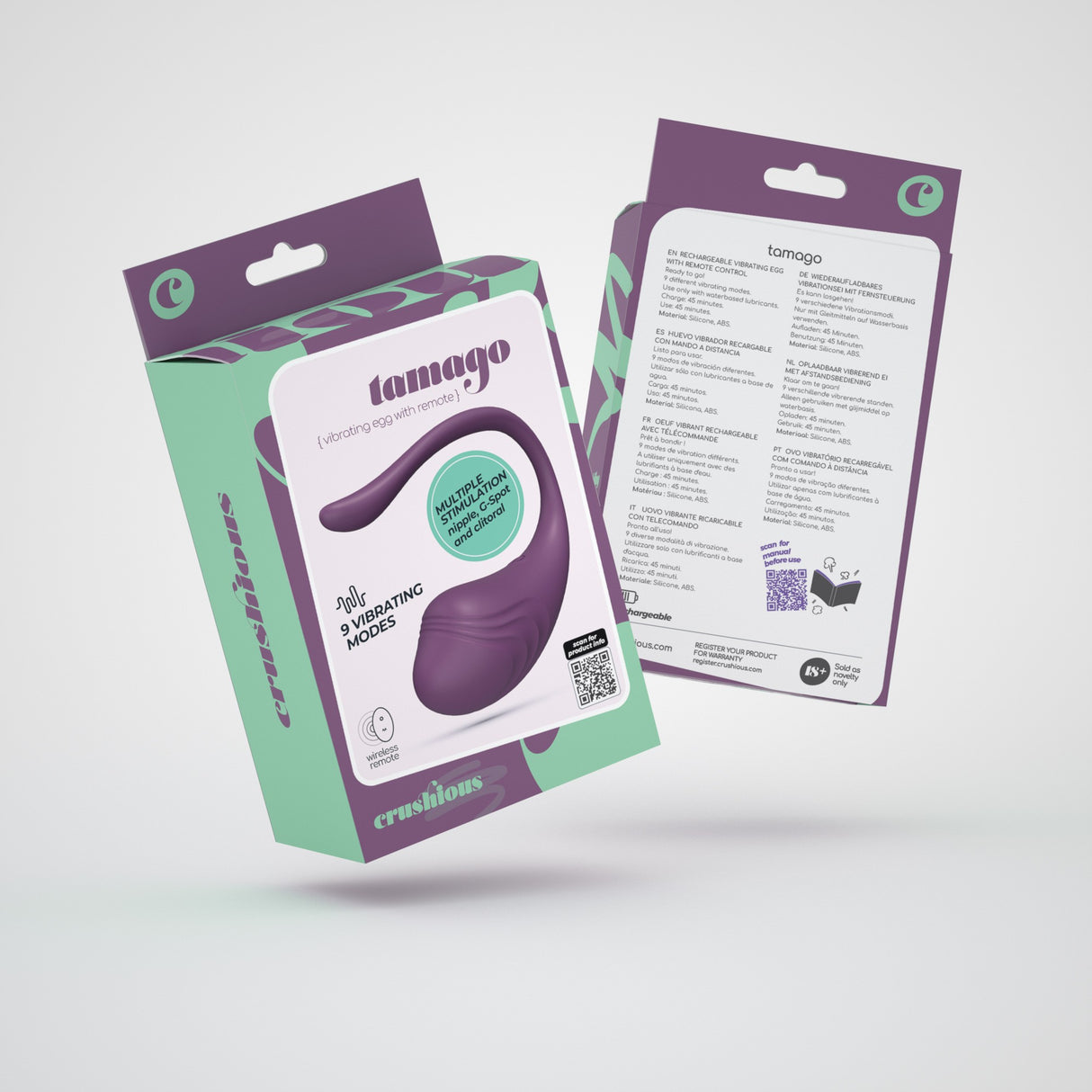 Vibro-Ei Tamago mit Akku und Fernbedienung Lila