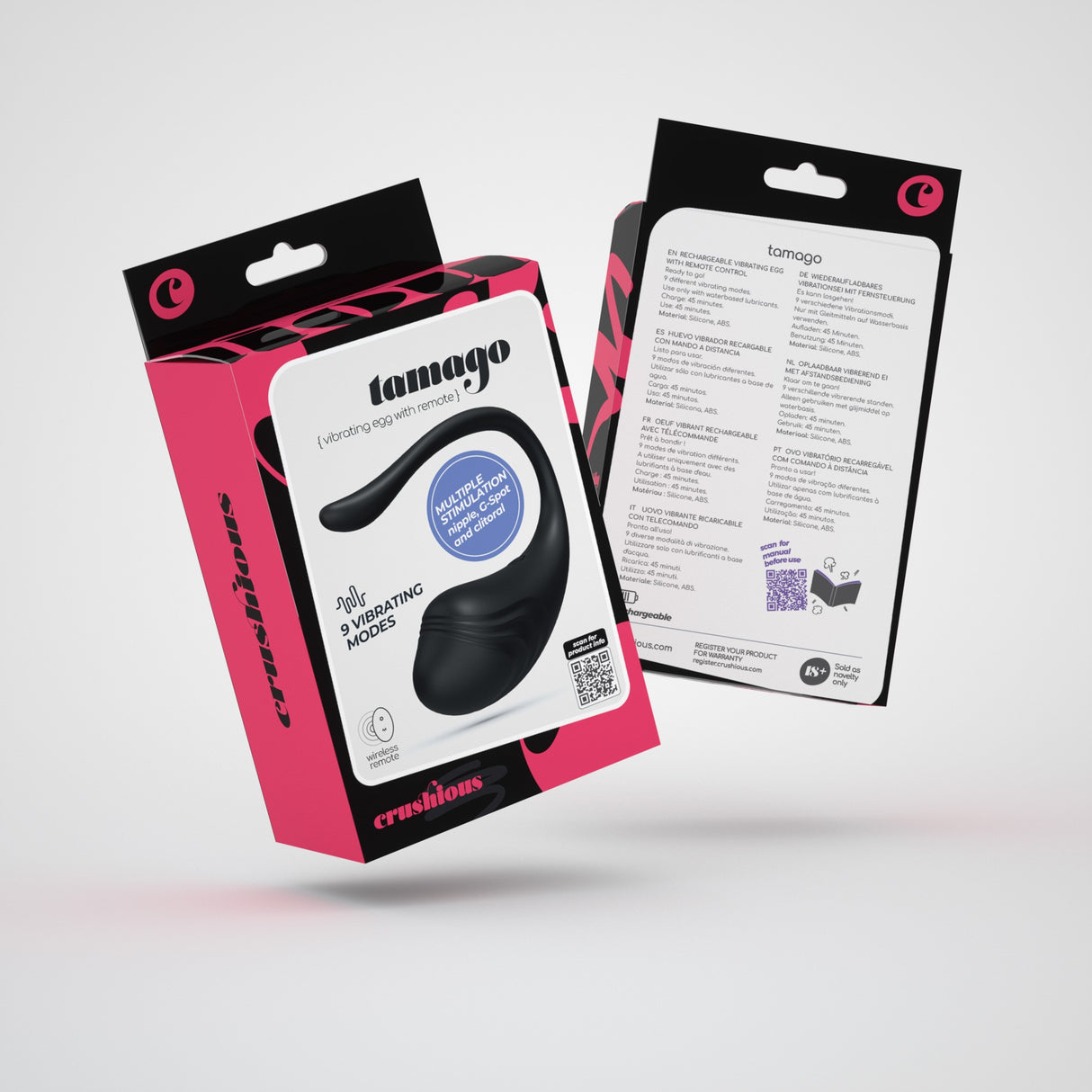 Vibro-Ei Tamago mit Akku und Fernbedienung Schwarz