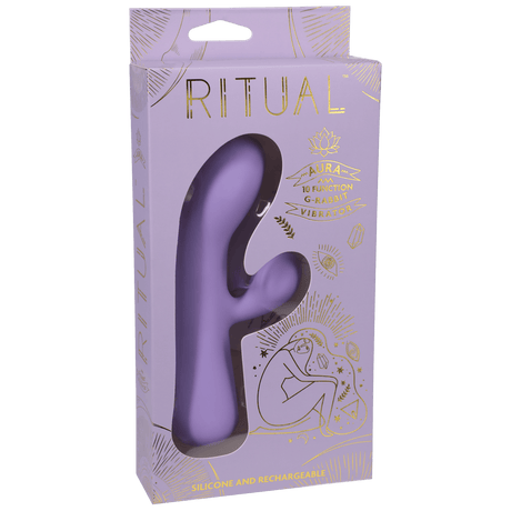 Rabbit-Vibrator Aura mit Akku Violett 8,9 cm