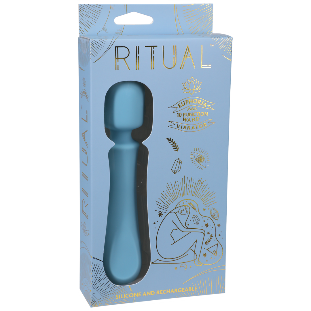 Vibrator Euphoria mit Akku Blau 17,1 x Ø 3,8 cm