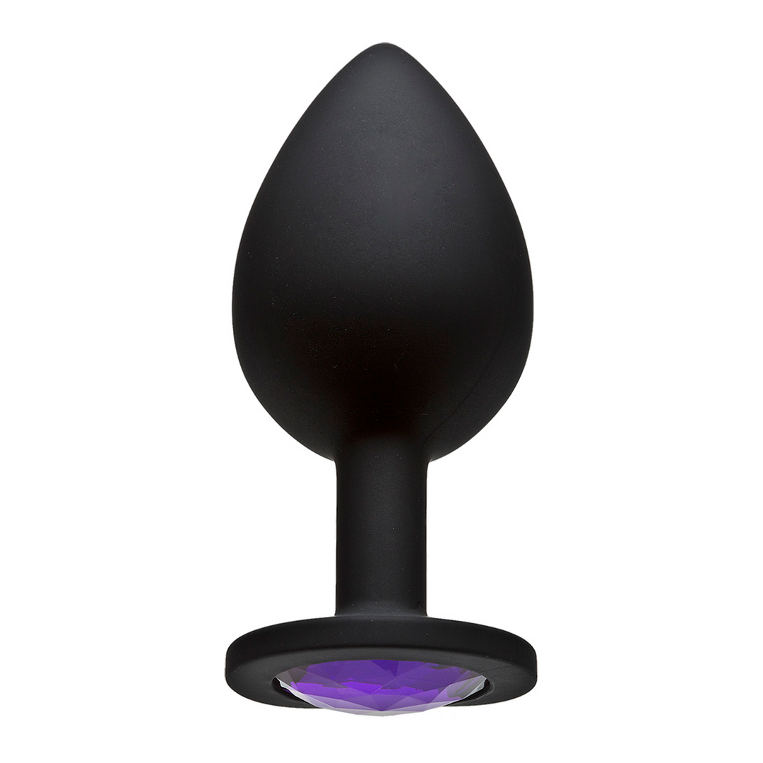 Analplug Booty Bling groß Violett 8,6 x Ø 3,8 cm