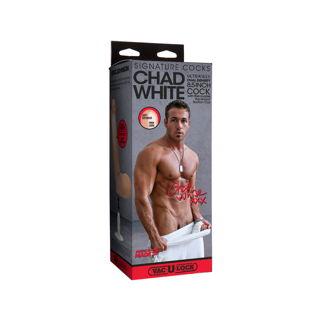 Realistischer Dildo Chad White Hautfarbe 17,8 x Ø 5,1 cm