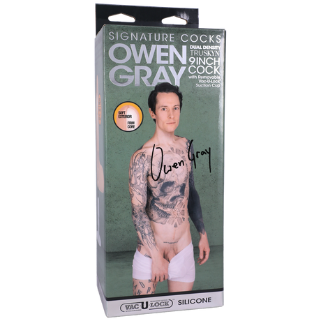 Realistischer Dildo Owen Gray aus Silikon Hautfarbe 19,7 x Ø 5,1 cm