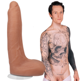 Realistischer Dildo Owen Gray aus Silikon Hautfarbe 19,7 x Ø 5,1 cm