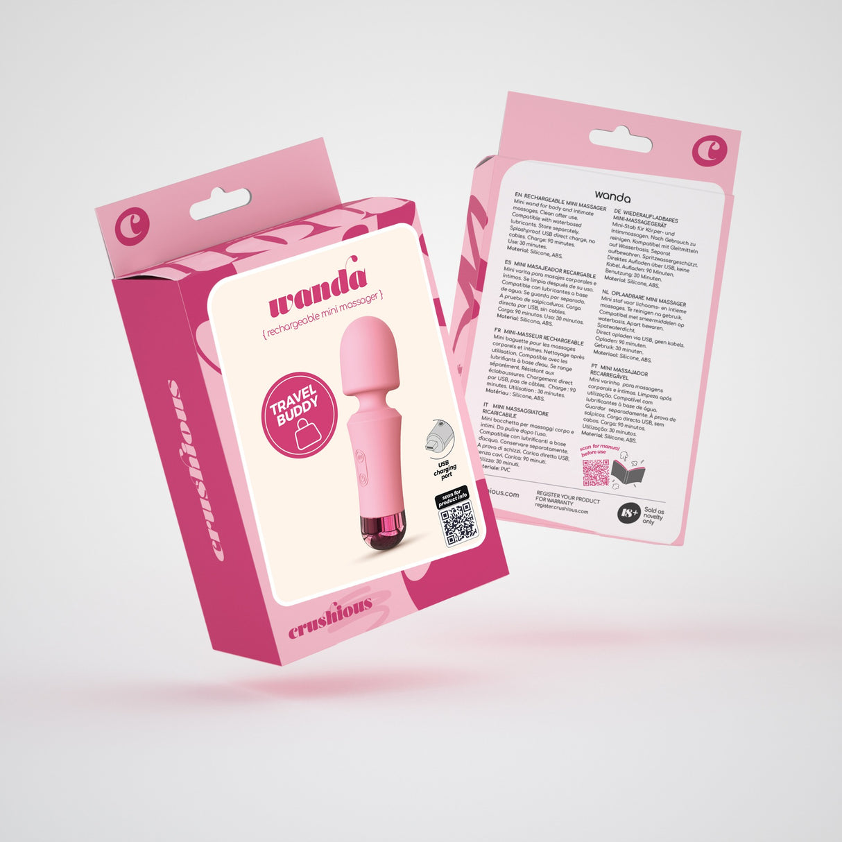 Massagestab Wanda Mini mit Akku Rosa