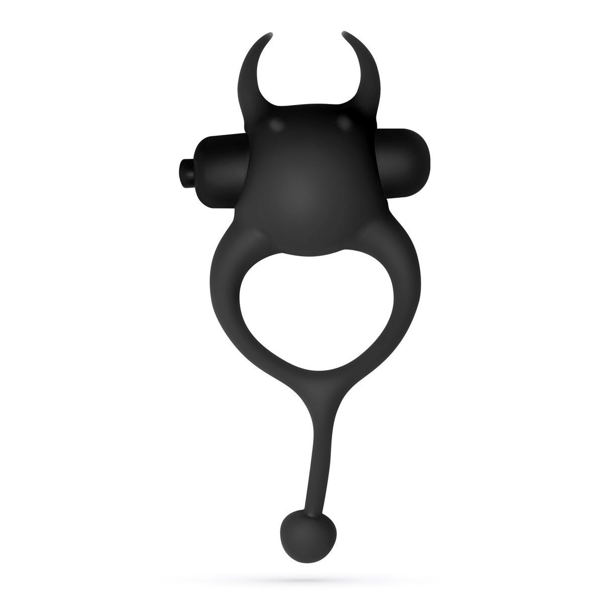Penisring Daemon mit wiederaufladbarem Vibro-Ei Schwarz