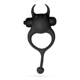 Penisring Daemon mit wiederaufladbarem Vibro-Ei Schwarz