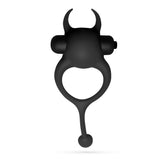 Penisring Daemon mit wiederaufladbarem Vibro-Ei Schwarz