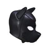 Fetisch-Maske Puppy aus Neopren Schwarz