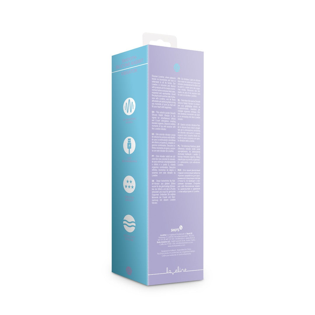 Rabbit-Vibrator aus weichem Silikon Lila