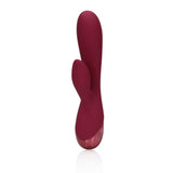 Rabbit-Vibrator aus weichem Silikon Kirschrot