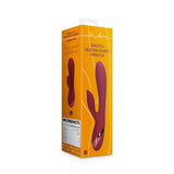 Rabbit-Vibrator aus weichem Silikon Kirschrot