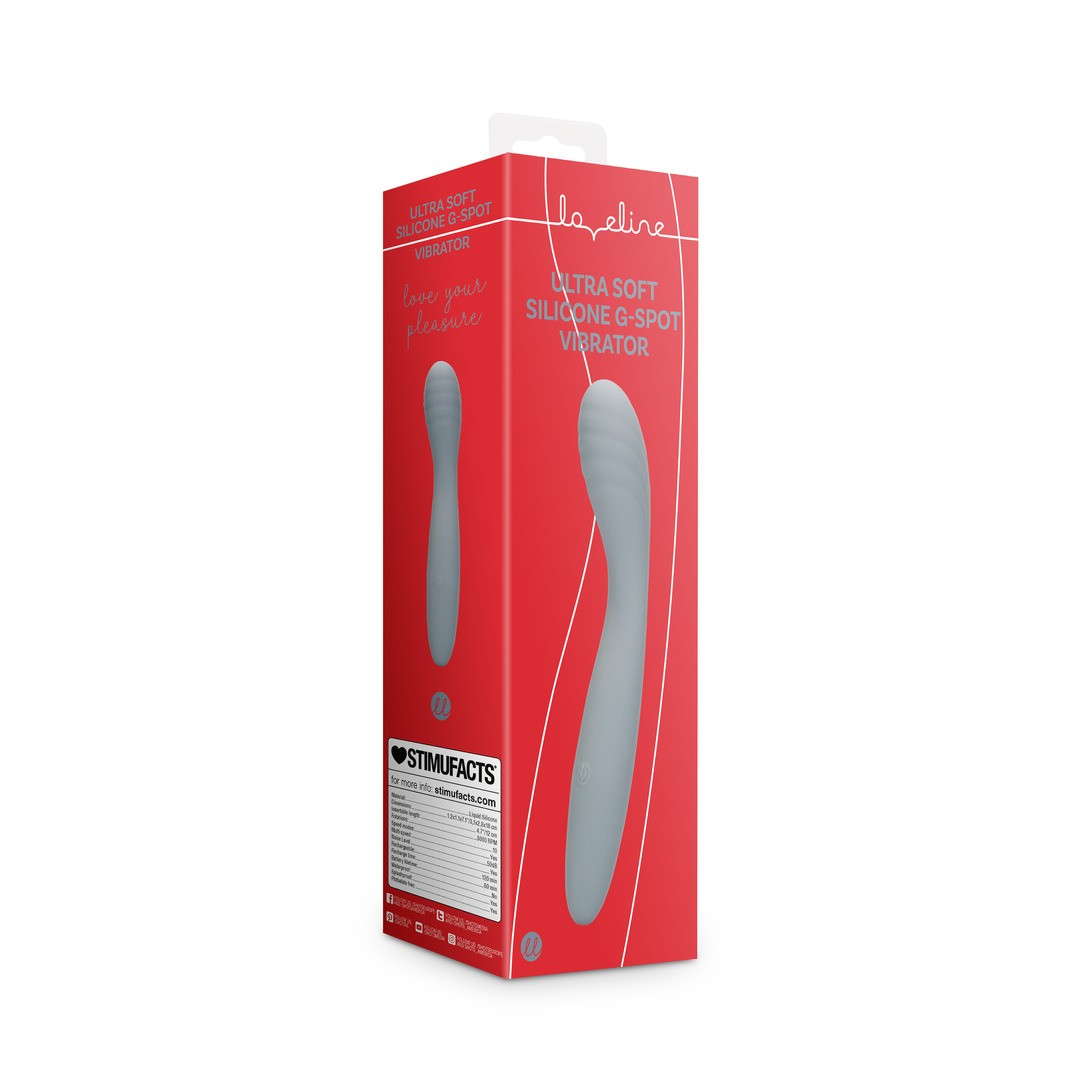 G-Punkt-Vibrator aus weichem Silikon Grau