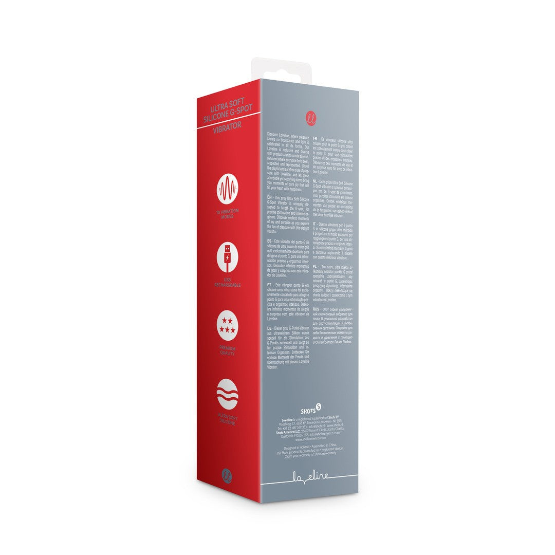 G-Punkt-Vibrator aus weichem Silikon Grau