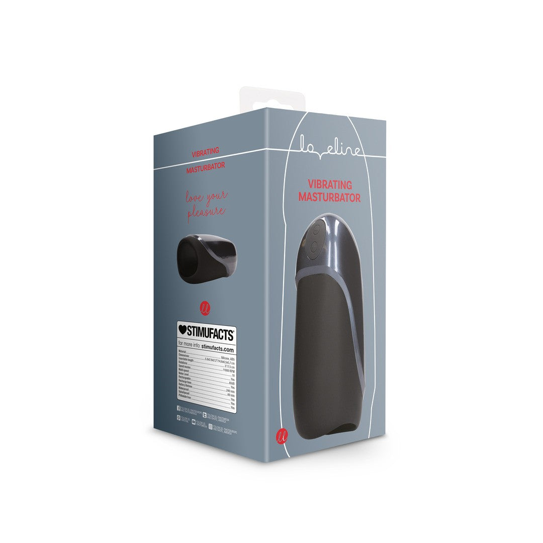 Masturbator-Sleeve mit Vibration Schwarz