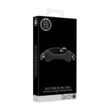 Knebel in Knochenform aus Silikon Schwarz