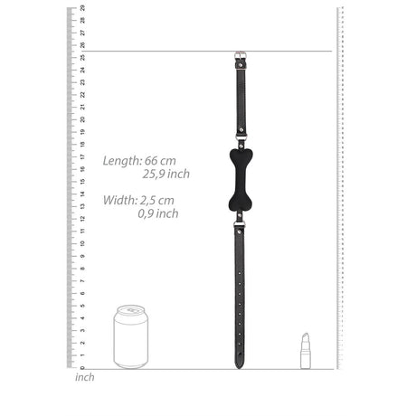 Knebel in Knochenform aus Silikon Schwarz