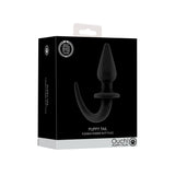 Analplug Puppy Tail aus Gummi Schwarz 27 x Ø 5,6 cm