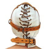 Ledermaske Sinnesentzug Weiß M/L