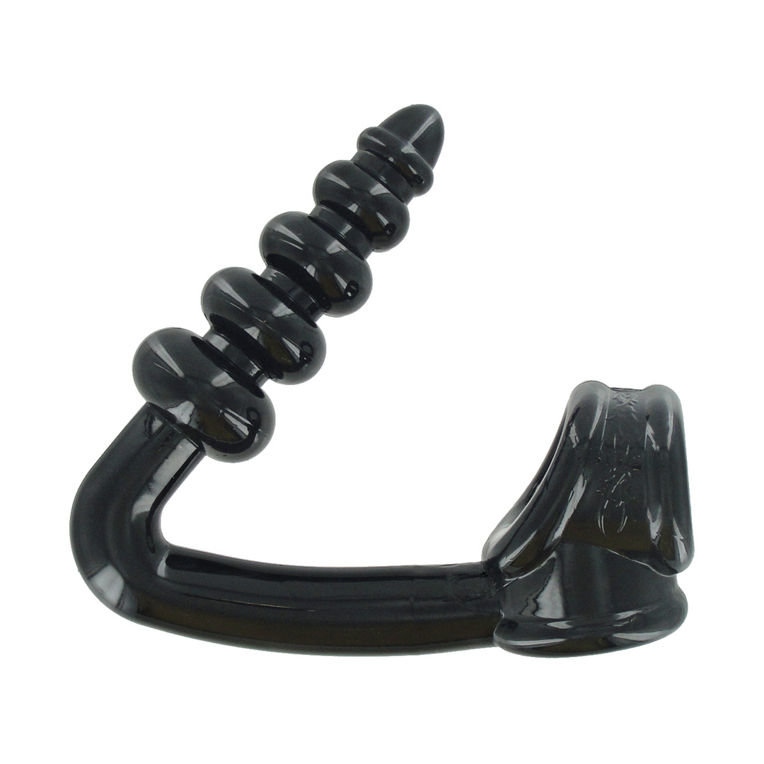 Analplug Tower mit Hodenriemen Schwarz