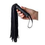 Mini-Flogger aus Kunstleder Schwarz 34 cm