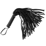 Mini-Flogger aus Kunstleder Schwarz 34 cm
