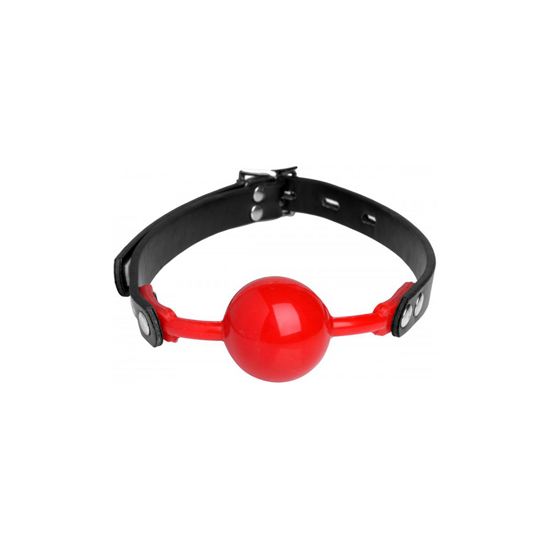 Ballknebel Hush aus Silikon Rot 32 cm