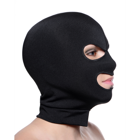 Maske aus Spandex mit Augen- und Mundöffnungen Schwarz