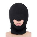 Maske aus Spandex mit Mundöffnung Schwarz 21 cm