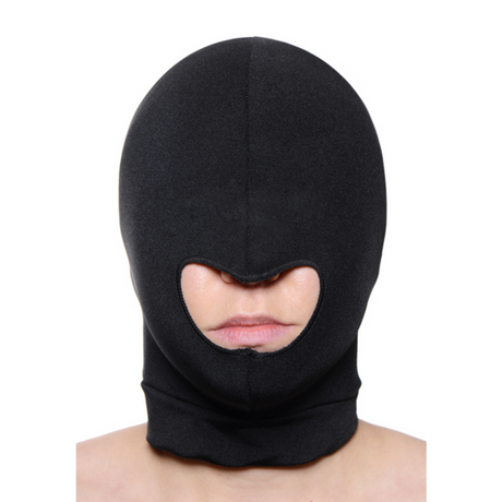Maske aus Spandex mit Mundöffnung Schwarz 21 cm