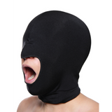 Maske aus Spandex mit Mundöffnung Schwarz 21 cm
