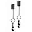 Nippelklemmen-Set mit Perlen Silber