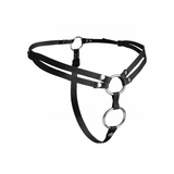 Strap-on-Harness für Doppelpenetration Schwarz 29 cm