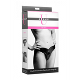 Strap-on Crave für Doppelpenetration aus Kunstleder Schwarz 29 cm