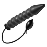 Analplug Akkordeon aufblasbar XL Schwarz 37 cm
