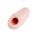 Penishülle gerippt Hautfarbe 10 cm