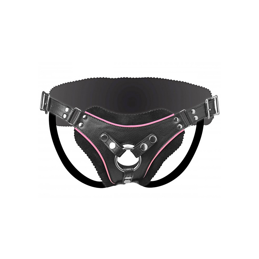 Strap-on Flamingo tief geschnitten Schwarz 10,2 cm