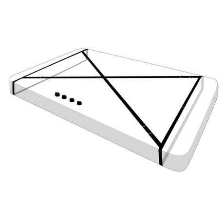 Fesselset Interlace für das Bett Schwarz