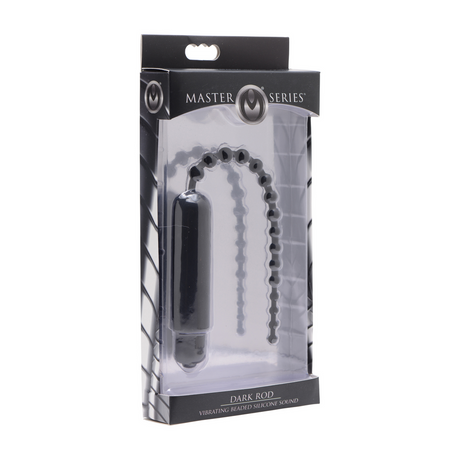 Dilator Dark Rod mit Vibration und Perlen Schwarz 14,2 cm