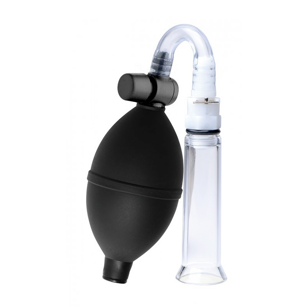 Klitorispumpen-System mit abnehmbarem Zylinder Schwarz 21 cm