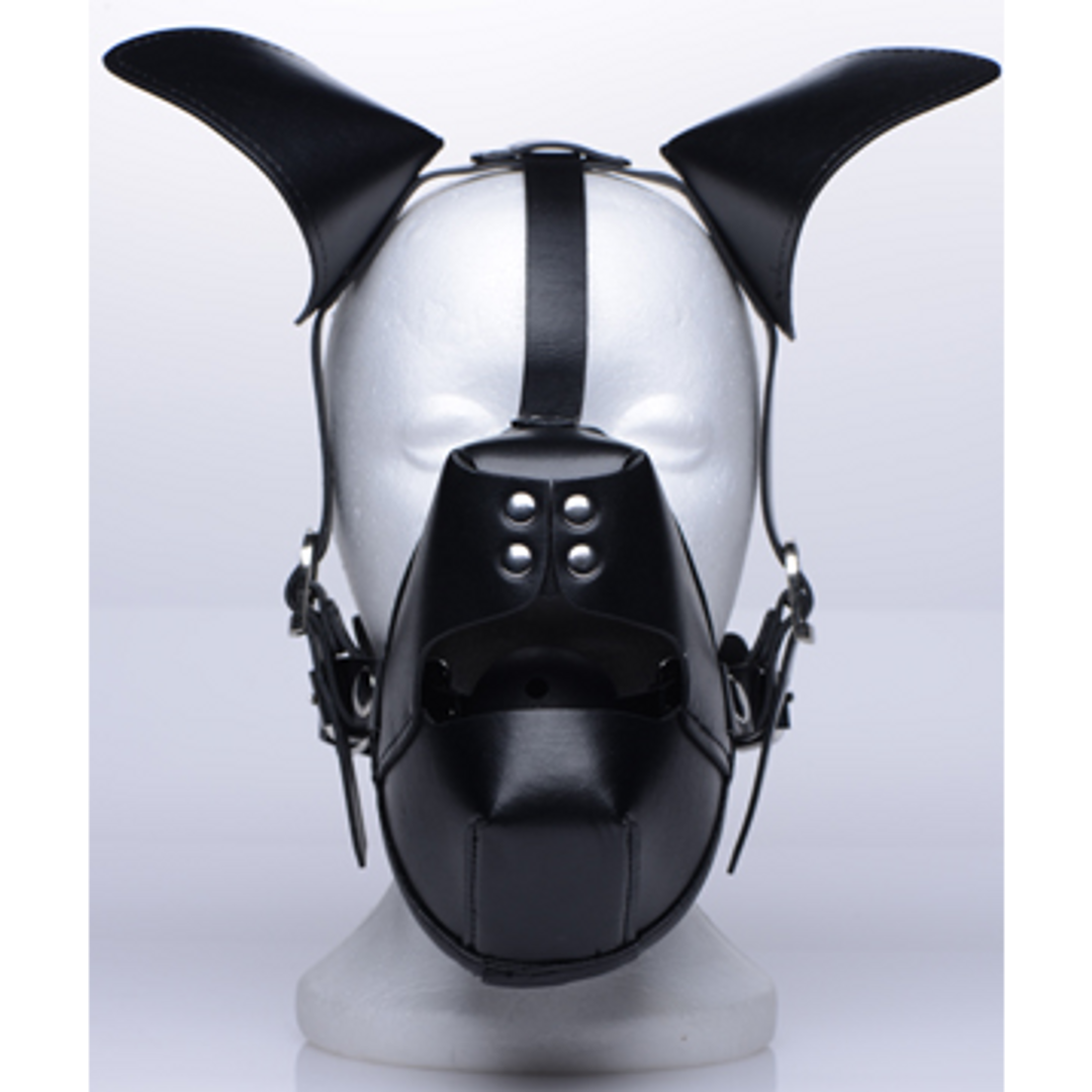 Puppy-Maske mit Ballknebel Schwarz 26,3 cm