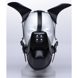 Puppy-Maske mit Ballknebel Schwarz 26,3 cm