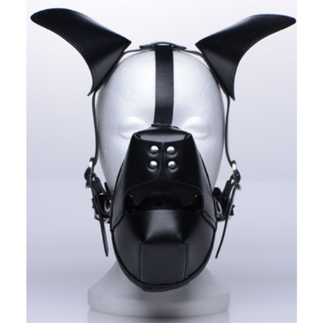 Puppy-Maske mit Ballknebel Schwarz 26,3 cm