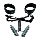 Oberschenkel-Harness mit Handfesseln Schwarz 122,5 cm