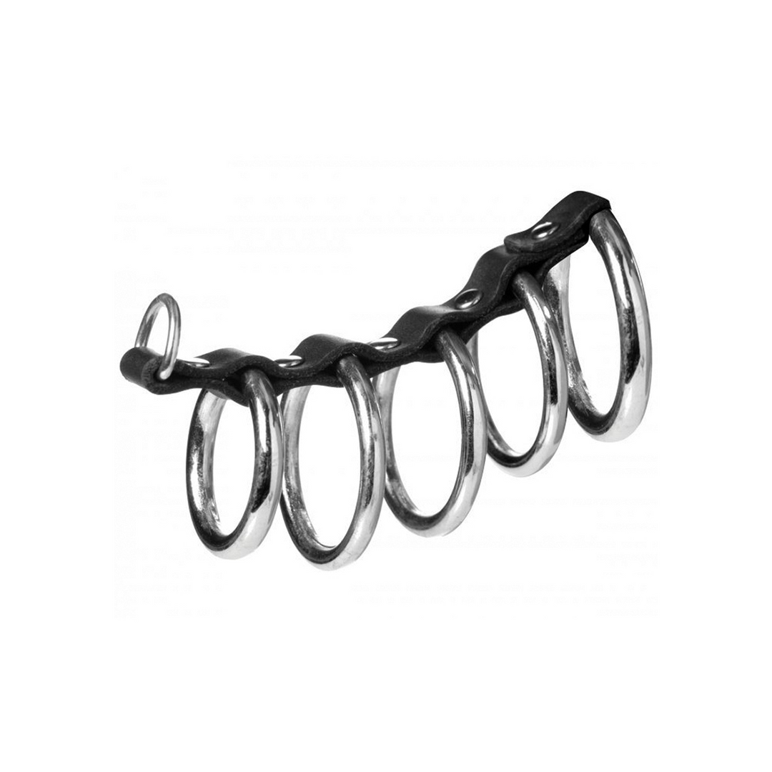 Penisring Gates of Hell mit 5 Ringen Schwarz