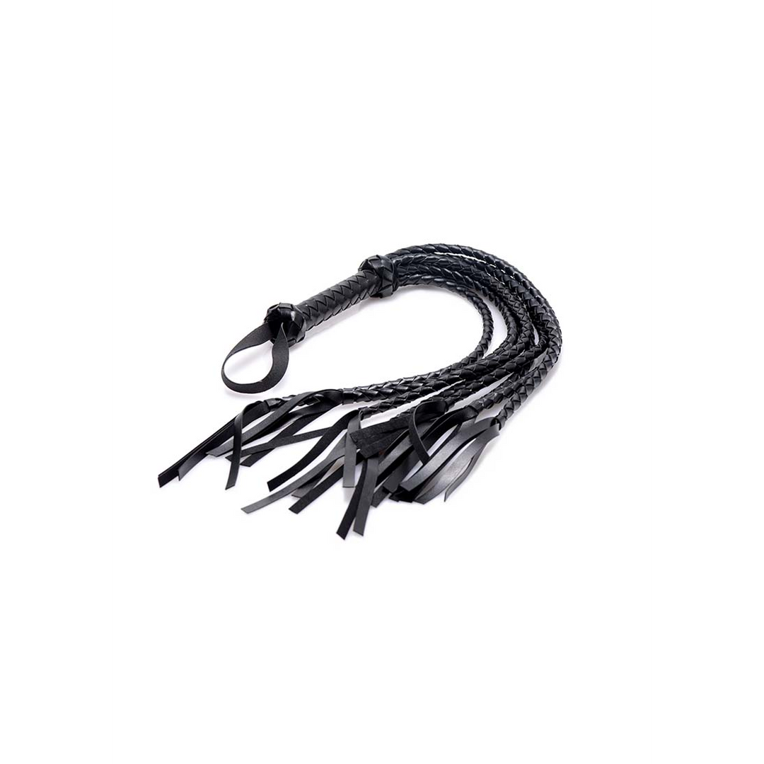 Flogger geflochten Schwarz