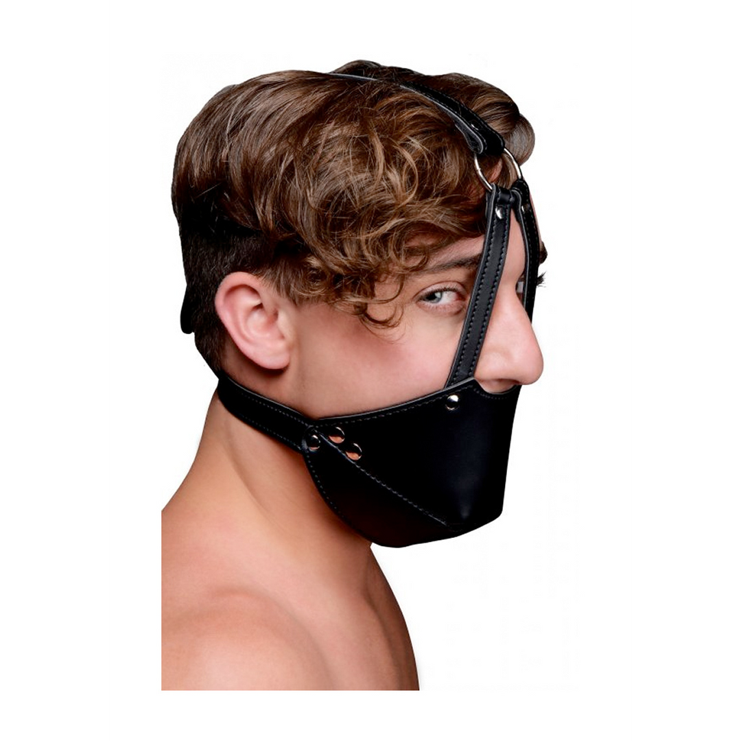 Kopfharness mit Ballknebel Schwarz Ø 5,1 cm